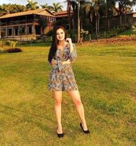 Macaquinho xadrez floral