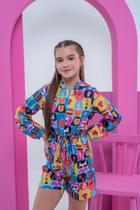 Macaquito CRD Azul com Capuz Quadriculado Macaquito CRD Azul com Capuz Quadriculado