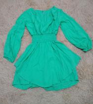 Macaquito feminino tecido algodão verde p