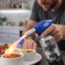 Maçarico a Gás Acendimento Automático para refil Butano Culinario Receita Cozinha Churrasco M-5 Bullfire