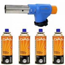 Maçarico Compacto Com 4 Cartuchos Campgas Nautika