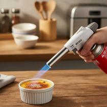 Maçarico Culinário Portátil com Chama Ajustável para Uso Gourmet na Cozinha Promoção