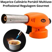 Maçarico Culinário Portátil Multiuso Profissional Regulagem Gourmet Cozinha Confeitaria