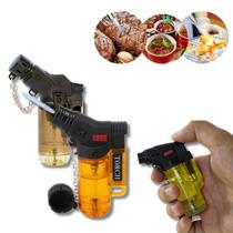 Maçarico Isqueiro Mini Portátil Recarregável Cozinha Refil