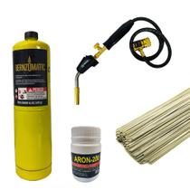 Maçarico Portátil Automatico com mangueira mais Bernzomatic mais 12 Foscoper mais Fluxo Maçarico Portátil Automatico com mangueira mais Bernzomatic mais 12 Foscoper mais Fluxo