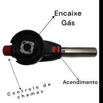 Maçarico Portátil Culinário Gourmet com Regulagem a Gás