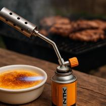 Maçarico Portátil Culinário Maxchama Turbo com Chama de 1200 para Cozinha, Solda e Churrasco Alta Performance e Segurança
