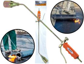 Maçarico Portátil Lança Chamas A Gás Para Manta Asfáltica Indústria Multiuso Com Regulador 73cm Bestfer