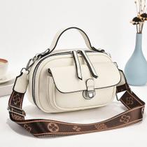 Macaron bolsa de ombro com textura de alta qualidade, bolsa crossbody moderna e versátil