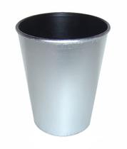 Maceta Cheung PP-106SV de plástico plateado cónico redondo de 5" Maceta Cheung PP-106SV de plástico plateado cónico redondo de 5"