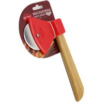 Machadinha Para Pizza Inox Cabo Bambu 20,5 cm Clink Vermelho