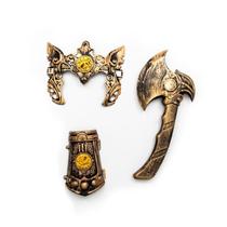 Machado de Brinquedo Bracelete e Máscara Guerreiro Medieval