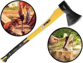 Machado Em Cabo De Fibra Lenhador Para Corte De Galhos Lenha Troncos Acabamento Pintado Vonder