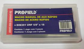 Macho Manual de Aço Rápido DIN 351 UNF 5/8" X 18 Macho Manual de Aço Rápido DIN 351 UNF 5/8" X 18