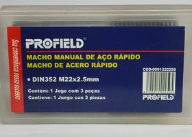 Macho Manual de Aço Rápido DIN 352 M 22 X 2mm Macho Manual de Aço Rápido DIN 352 M 22 X 2mm