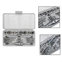 Machos e Cossinetes Com 20 peças e Estojo em Aço Carbono