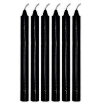 Maço 6 Velas Obaluaê Preta Preto Velho Vela Preta Umbanda