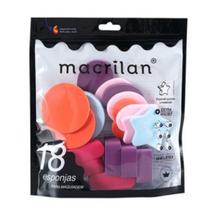 Macrilan Kit Com 18 Esponjas Para Maquiagem EP14