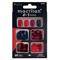 Macrilan Kit de Unhas Postiças Tamanho Médio 96 Peças - UK103