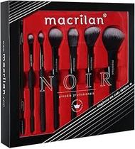 Macrilan kit noir com 7 pinceis profissionais para maquiagem ed009
