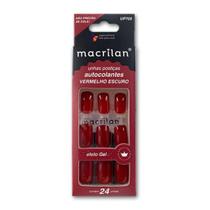 Macrilan Unhas Postiças Autocolantes Efeito Gel (24 Unidades)