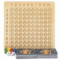 Madeira Matemática Multiplicação Board Montessori Crianças Contando Brinquedo Matemática Jogo de Mesa Educacional Pré-escolar Contando Brinquedos para Crianças com Mais de 3 Anos de Idade (1PC) - Hubgfril