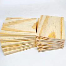 Madeira Pinus Kit Com 10 Placas 20x15x2,5 Artesanatos