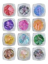 Madre Pérola Encapsulado para Unhas - 12 Cores para Fan Nails Madre Pérola Encapsulado para Unhas - 12 Cores para Fan Nails