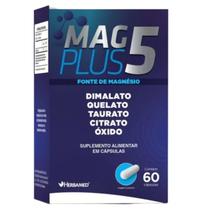 Mag Plus 5 60 Capsulas 550mg Magnésio Herbamed