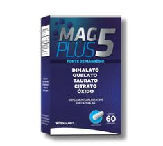 Mag Plus 5 Fonte De Magnésio Com 60 Cápsulas - Herbamed