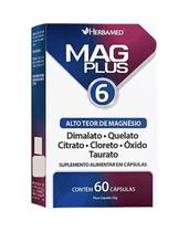 Mag Plus 6 Alto Teor De Magnésio 60 Cáps - Herbamed Mag Plus 6 Alto Teor De Magnésio 60 Cáps - Herbamed