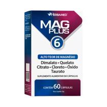 Mag Plus 6 Magnésio C60 Herbamed Energia e Função Muscular