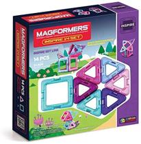 Magformers Inspire (14 peças)Definir blocos de construção magnética, kit de telhas magnéticas educacionais, conjunto de brinquedos STEM de construção magnética