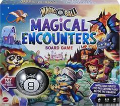 Magic 8 Ball Board Games, Magical Encounter Cooperative Board Game com Magic 8 Ball Original para 2-4 Jogadores, Noite de Jogo em Família - Mattel Games