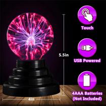 Magic Plasma Ball Lamp: Toque Sensível para uma Noite Mágica - Uma Novidade Encantadora
