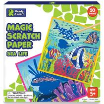 Magic Scratch Paper READY 2 APRENDA A VIDA MARINHA 10 cenas para crianças