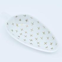 Magical De Ceramica Raso Adorno com Detalhes Dourado Home Magical De Ceramica Raso Adorno com Detalhes Dourado Home