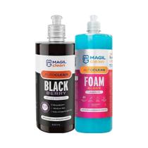 MagilClean Black Berry Pretinho Pneus Com Shampoo Foam Gloss Espumante Com Brilho MagilClean Black Berry Pretinho Pneus Com Shampoo Foam Gloss Espumante Com Brilho