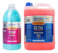 MagilClean Ultra Limpador AutoClean Com Foam Gloss Finalização com Brilho e Proteção