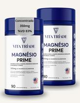 Magnésio 350mg concentrado Bisglicinato, Dimalato E Citrato 180 Cápsulas Kit 2x