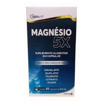 Magnésio 5x 500mg com 60 cápsulas