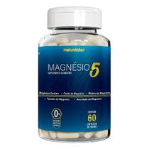 Magnésio 5x1 Malato Quelato Taurato Ascorbato Óxido 60 Caps - Natunectat