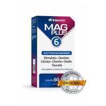 Magnésio 6 Tipos Herbamed Mag Plus 60 Cápsulas Original com NF Magnésio 6 Tipos Herbamed Mag Plus 60 Cápsulas Original com NF