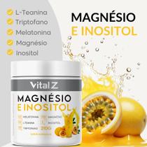 Magnésio com Inositol 210g Sono e Relaxamento Sabor Maracujá Vital Z