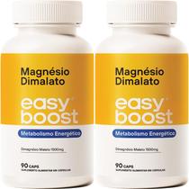Magnésio Dimalato 100% Easy Boost 1500mg 180caps Kit 2x