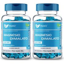Magnesio dimalato de magnésio malato 60 caps muwiz kit 2