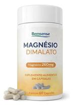 Magnesio Dimalato Puro 60 Cápsulas Concentrado Sem Sabor Sem Glúten Suplemento Bem Sense