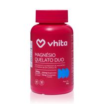 Magnésio Dimalato Quelato e Magnésio Bisglicinato com Vitamina B6 300mg - Vhita