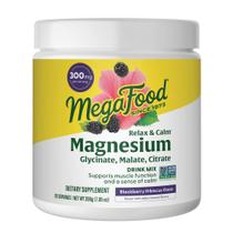 Magnésio em pó MegaFood Relax + Calm 200g de hibisco de amora