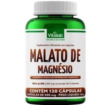 Magnesio Malato 500mg 120 Capsulas Vitalab Magnesio Malato 500mg 120 Capsulas Vitalab